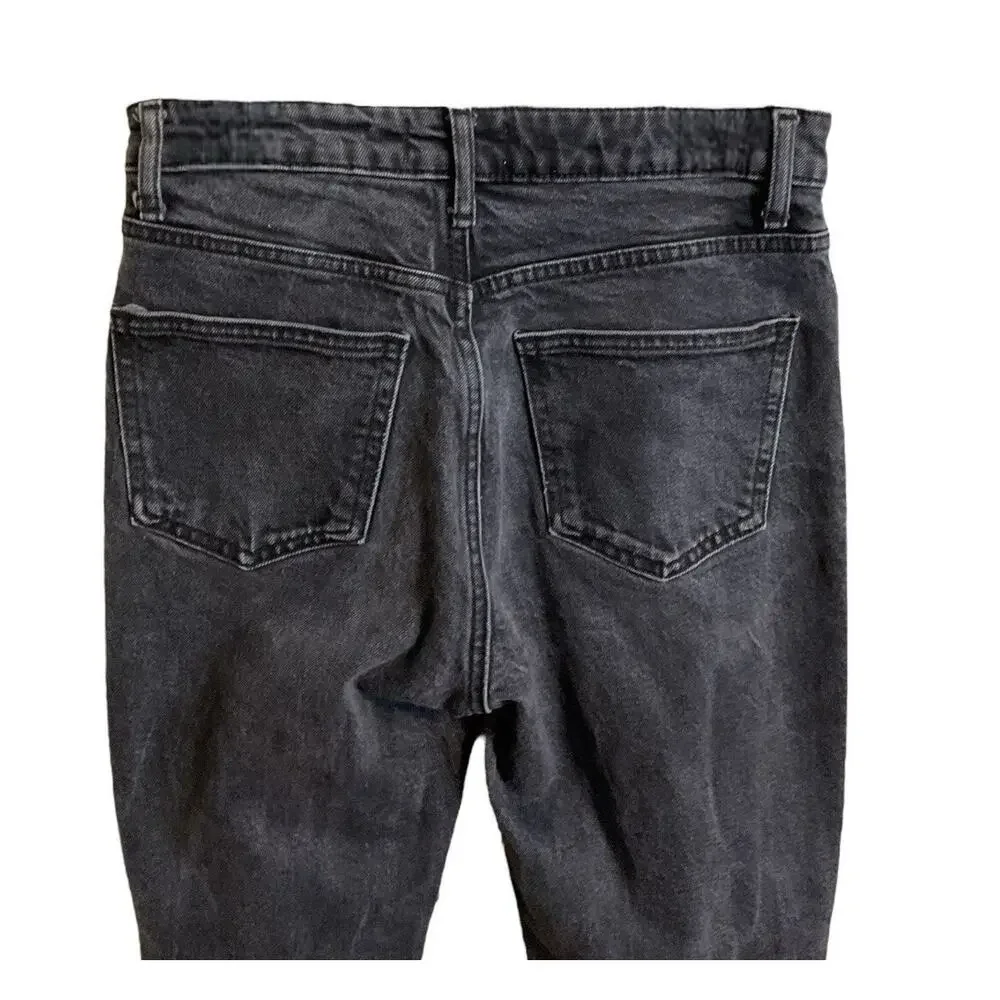 Zara Jeans Women's Size 6 Black Denim High Rise Cotton Elastane - Picture 7 of 8